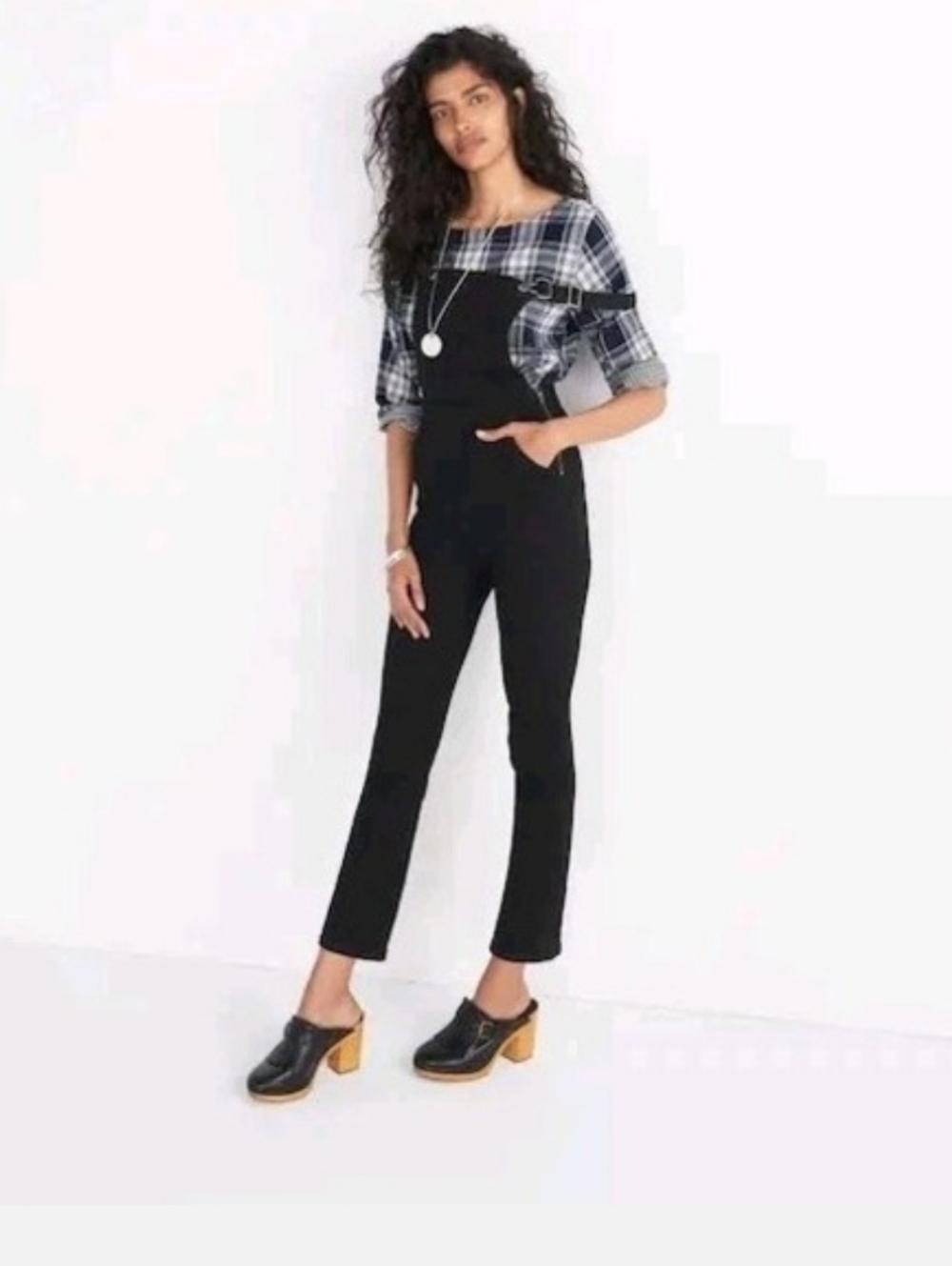 Madewell Cropped/short Black Denim Overalls XS Grunge Dark Academia